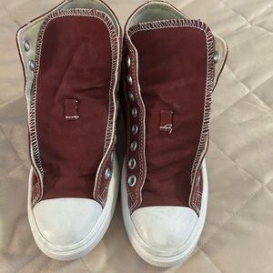 Converse Red and White Athletic Shoes